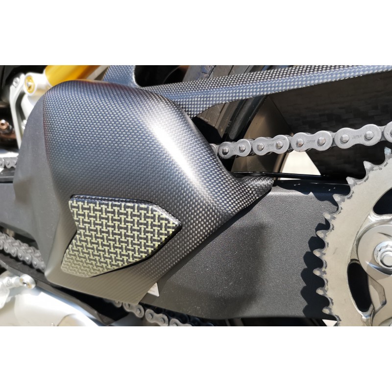 CNC Racing Carbon Fiber / Kevlar Swingarm Cover for Ducati Panigale V4